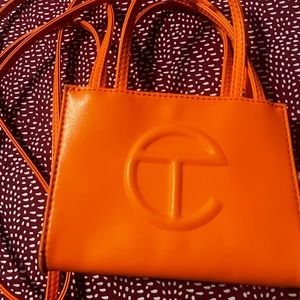 Telfar small orange bag